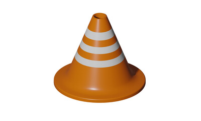 traffic cone isolated on white