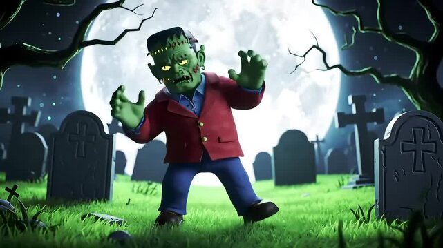 Frankenstein's Night Out A Spooky 3D Animation