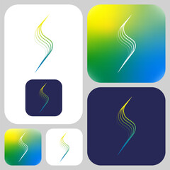 S lightning bolt fine hair logo, crafted neatly, fluidly, and aesthetically creates a soft, beautiful, yet sophisticated, modern, and eye-catching logo. For both visual identity or design element.