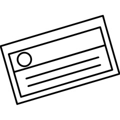 Business card line art vector illustration 