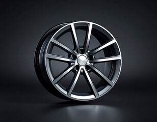 Obraz premium Dark gray alloy wheel