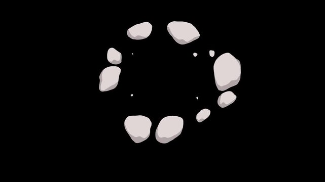 Cartoon Smoke transition loop animation. 4K smoke animated video.