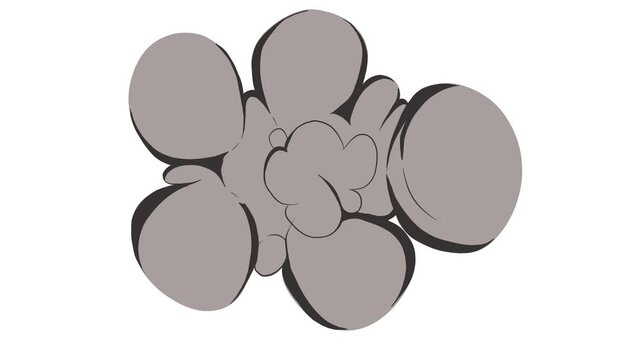 Cartoon smoke explosion. Cartoon Smoke transition animation.