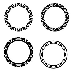 Ethnic circle designs showcase traditional patterns, cultural motifs, tribal symmetry, and artistic heritage in circular forms.