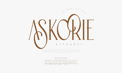 Luxurious serif font with elegant curves, perfect for branding, fashion, and editorial design