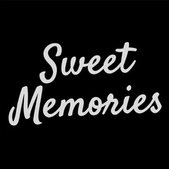 Vector text illustration for Sweet Memories.