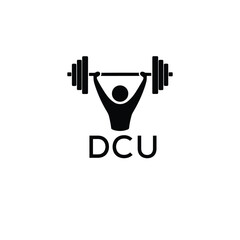 Classic Shield Logo with Stars and DCU Letters – Premium Badge or Security Brand Identity. DCU Letter Logo.
