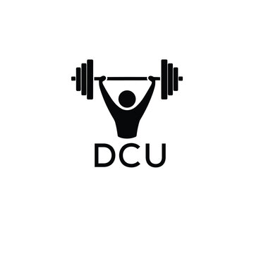 Classic Shield Logo with Stars and DCU Letters &ndash; Premium Badge or Security Brand Identity. DCU Letter Logo.
