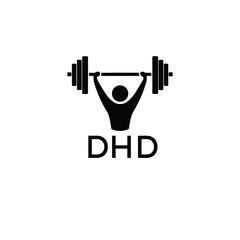 Classic Shield Logo with Stars and DHD Letters – Premium Badge or Security Brand Identity. DHD Letter Logo.
