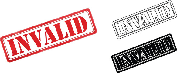 Invalid stamp vector image for design projects and presentations invalid stamp graphic resources