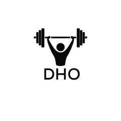 Classic Shield Logo with Stars and DHO Letters – Premium Badge or Security Brand Identity. DHO Letter Logo.
