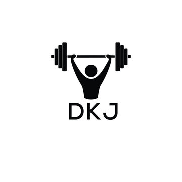 Classic Shield Logo with Stars and DKJ Letters &ndash; Premium Badge or Security Brand Identity. DKJ Letter Logo.
