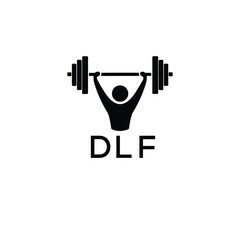 Classic Shield Logo with Stars and DLF Letters – Premium Badge or Security Brand Identity. DLF Letter Logo.
