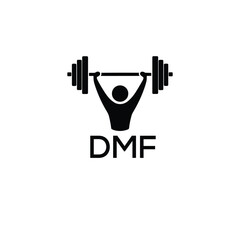 Classic Shield Logo with Stars and DMF Letters – Premium Badge or Security Brand Identity. DMF Letter Logo.
