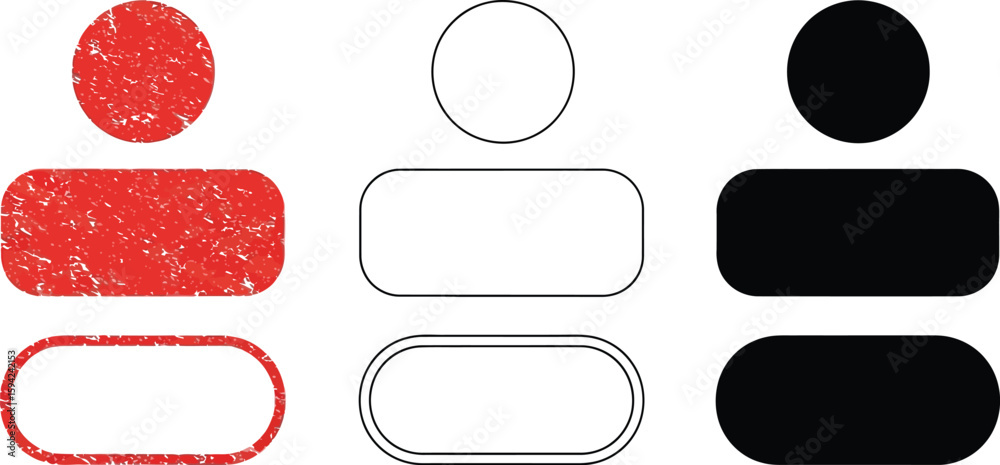 Poster Vector user interface design elements for website and app development with modern button style set