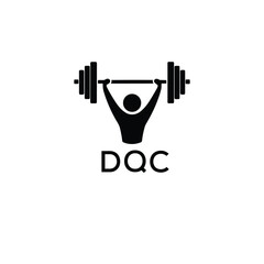 Classic Shield Logo with Stars and DQC Letters – Premium Badge or Security Brand Identity. DQC Letter Logo.
