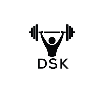 Classic Shield Logo with Stars and DSK Letters &ndash; Premium Badge or Security Brand Identity. DSK Letter Logo.
