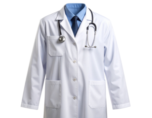 Classic White Lab Coat Isolated PNG