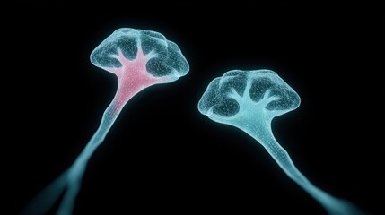 Neuronal Network Illustration: Brain, Science, AI - medical technology