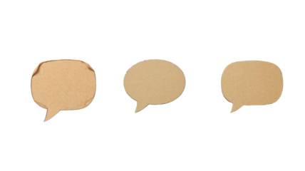 Paper speech balloon on transparent background png