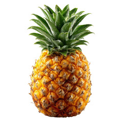 Fresh Pineapple on a Transparent Background for Creative Use