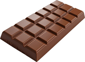 3D chocolate bar icon isolated on transparent background. PNG