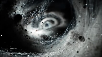 Abstract ethereal mesh, dark background, swirling matter - Powered by Adobe