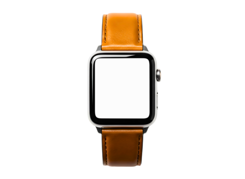 Modern smartwatch mockup isolated on transparent background