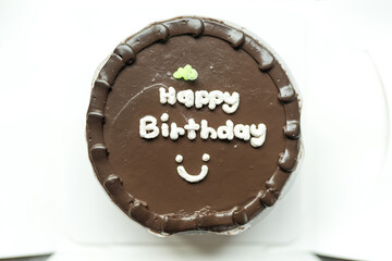 Birthday cake chocolate birthday dessert, Top view