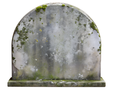 Weathered Gravestone on transparent background