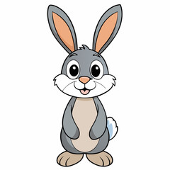 Obraz premium Baby rabbit on white background , Cute Little rabbit healthy isolated on white