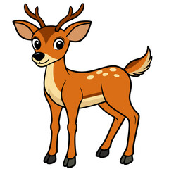 Obraz premium Vector image of a deer