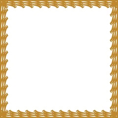 Simple Square Frame, Golden Frame with White Background, Border Frame, Photo Frame