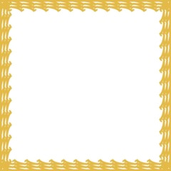 Obraz premium Simple Square Frame, Golden Frame with White Background, Border Frame, Unique Style Frame