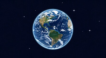 Obraz premium Earth Illustration in Space