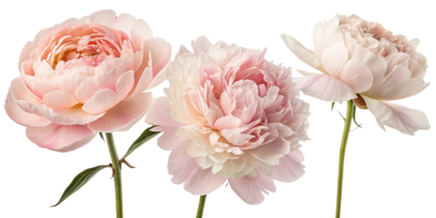 Beautiful peony flowers in soft pink hues create stunning floral arrangement that brings joy and elegance to any setting