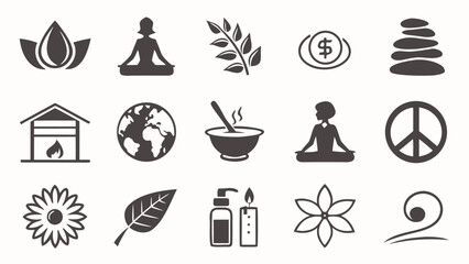 set of icons for spa