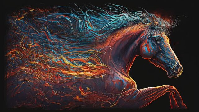 horse in the dark