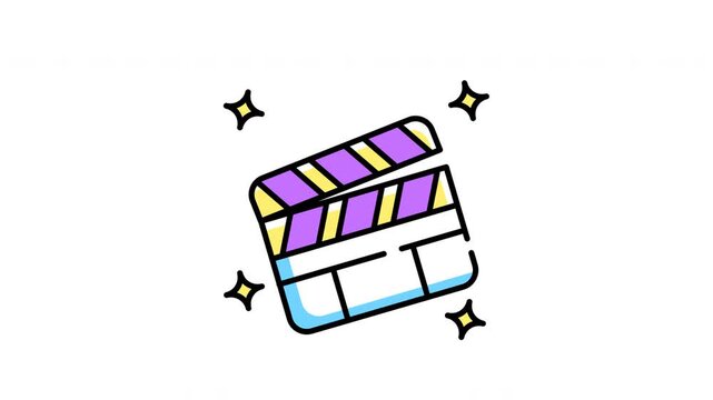 clapperboard animation motion video