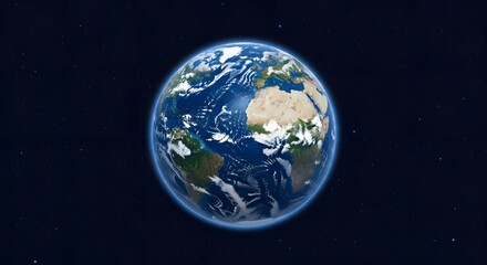 Earth in Space Illustration