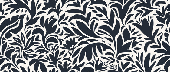 Minimal abstract organic floral shapes pattern. abstract leaf and flower pattern. 