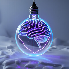 3d rendered of a human brain image inside with awsome background look
