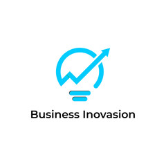 Business Innovation Lightbulb Growth Logo