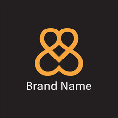 Infinity love ring vector logo design concept for business web