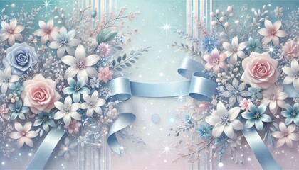 キラキラ光る華やかな壁紙