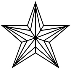 Obraz premium Festive Star Minimalist Line Vector
