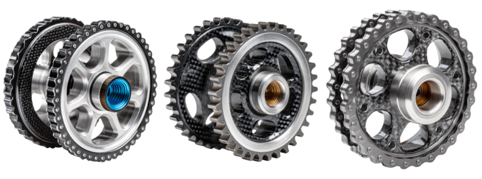 High-Detail Engineering Components with Transparent Backgrounds