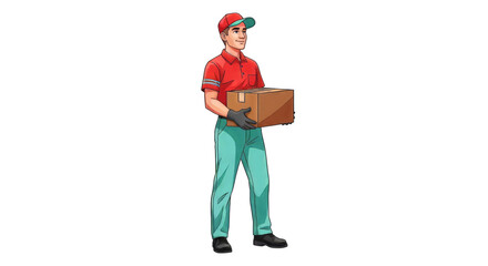 Delivery Vector Illustration Efficient Express Free Shipping for Online Shop & E-commerce with Courier Services Bike, Motorcycle, Truck, Handcart