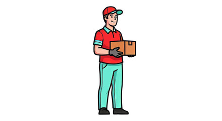 Delivery Vector Illustration Efficient Express Free Shipping for Online Shop & E-commerce with Courier Services Bike, Motorcycle, Truck, Handcart