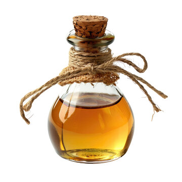 Amber elixir in a vintage bottle